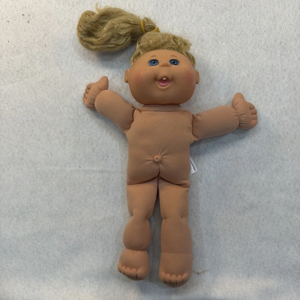 Cabbage Patch Kids Doll Blonde Side Ponytail Blue Eyes Xavier Roberts Signature